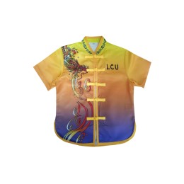 Customized children's kung fu suit design full piece printing sublimation 100% POLY Lee Cheng Uk Government Primary School Chinese Knot Button Kung Fu Shirt Uniform Company Martial018 Customized children's kung fu suit design full piece printing sublimation 100% POLY Lee Cheng Uk Government Primary School Chinese Knot Button Kung Fu Shirt Uniform Company Martial018